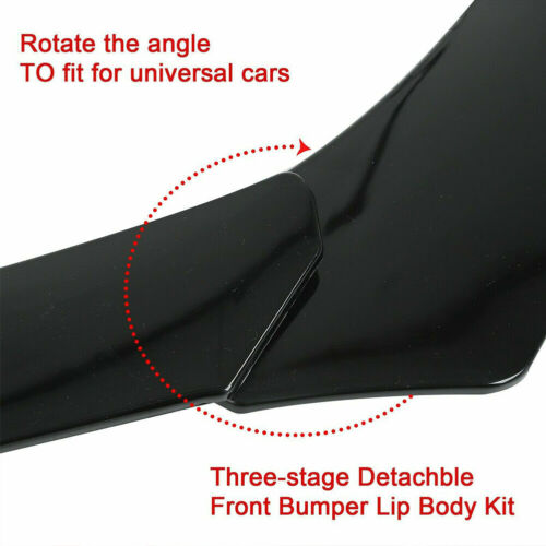 Kit de carrocería divisor alerón labial parachoques delantero + varillas de puntal para Infiniti Q60 Q70 Q50 - Imagen 4 de 12