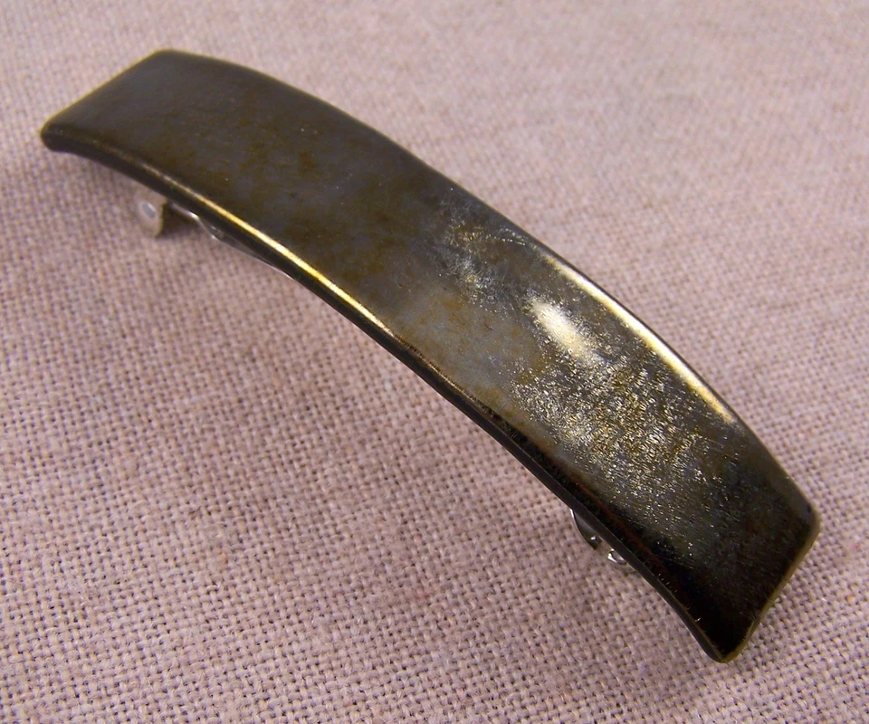 Pinza de pelo metálica negra iridiscente Gunmetal de 3,5" 90 mm Foto 3 de 4