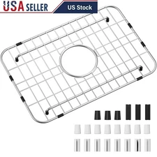 Stainless Steel Sink Protector Grid Kitchen Grate Center Drain Drying Rack New