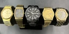 Seiko & Citizen Lot Of 5 Mens Vintage Quartz Watches, Analog, Day Date + More