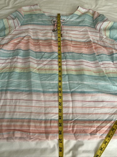 Alfred Dunner Women's 2X Colorful Striped 3/4 Sleeve Tunic Top  NWT - Picture 11 of 12