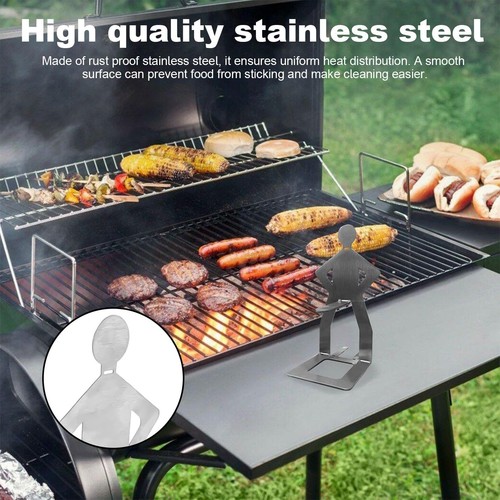 Sausage Grill Racks 4 Pcs  Stainless Steel Hot Dog Grill Stand Standing Men - Picture 4 of 7