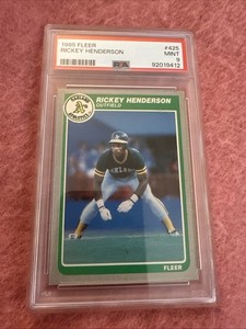 1985 FLEER 425 RICKEY HENDERSON PSA 9