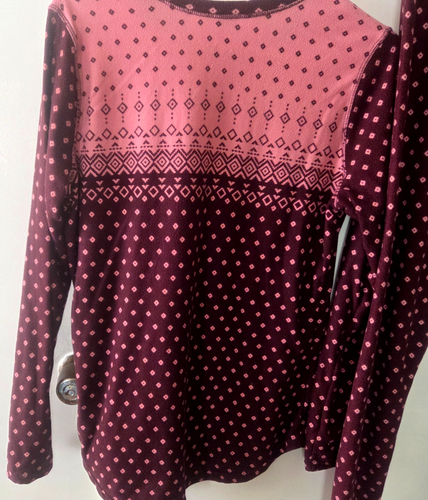 Cuddle Duds Climate Right Burgund Langarm Schlafanzug Gr. M #8 - Bild 4 von 5