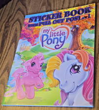 2004 My Little Pony Sticker Book w Pull Out Poster new Stickers Hasbro