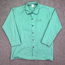 Black Stallion Work Jacket Mens XL Teal Green Industrial FR Wear Snap Front Dean