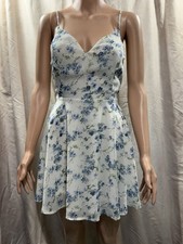 Windsor Blue White Sz Small Floral Mini Dress