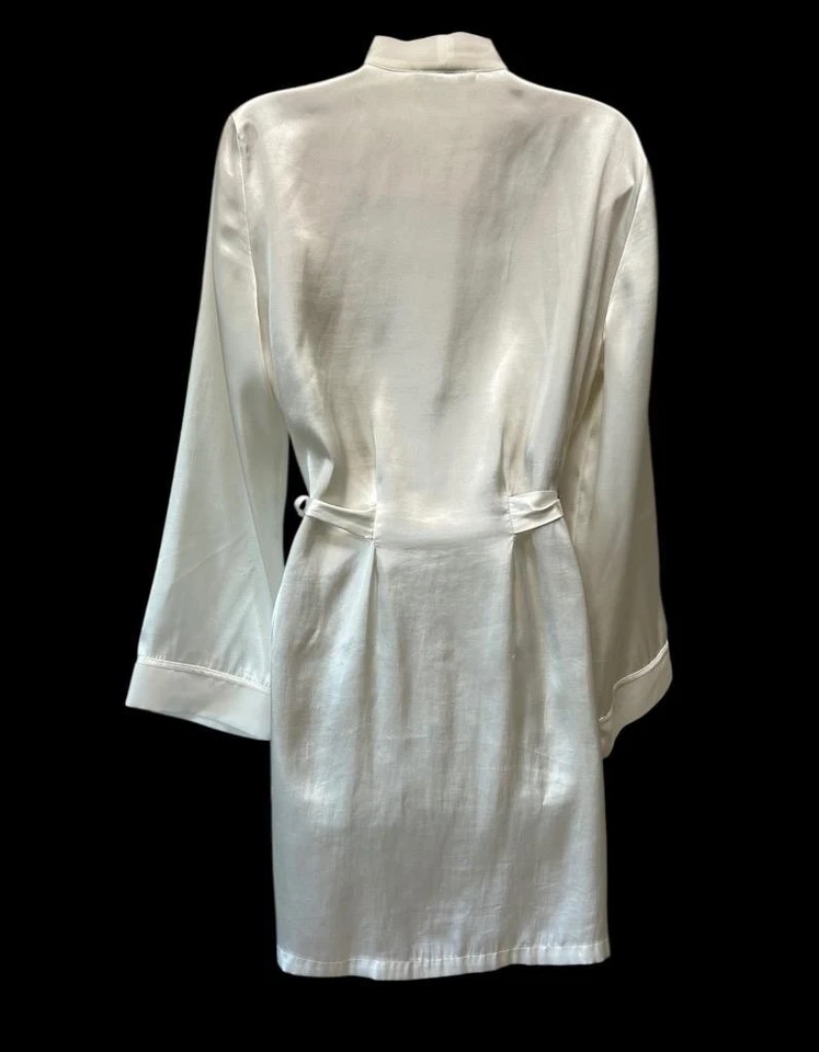 Linea Donatella Robe S M 象牙色缎面花边亮片贴花新娘 — 第 4/4 张图片