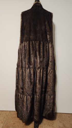 Donna Salyers Fabulous Furs Faux Fur Mink Long Tunic Vest SZ XL - Picture 3 of 10