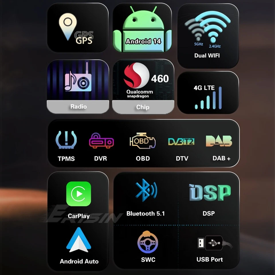 9" 64G Android 14 Carplay Autoradio Navi Für VW Golf 5/6 Passat Caddy SEAT Skoda - Bild 2 von 4