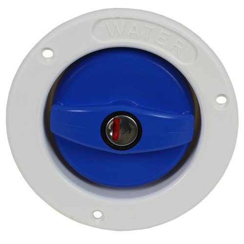 Einfüllstutzen Wasser Frischwasser Tankdeckel Wohnwagen Wohnmobil blau weiß - Bild 3 von 5