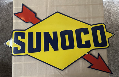 Sunoco Porcelain Enamel Single Sided Sign Approx. 36'' x 19''
