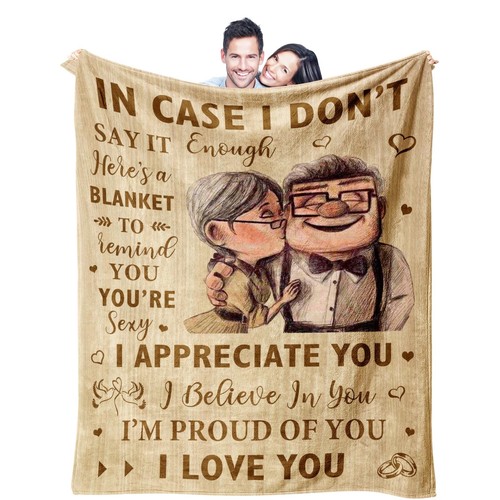 Romantic I Love You Gift Couples Blanket, Gifts for Her/Him, Christmas Valent...