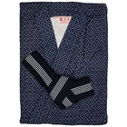 VTG Japanese Nemaki Winter Flannel Onsen Hot Spring Kimono: Womens Large