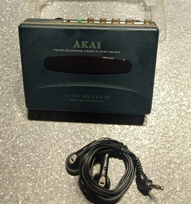WALKMAN AKAI PM - R45 AM/FM STEREO CASSETTE AUTOREVERSE TOKYO JAPAM PM-R45