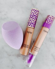 Tarte Set w/Shape Tape Glow Wand+Contour Concealer+Blending Sponge-Choose Shade!