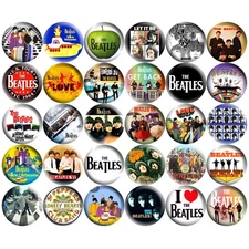 BEATLES 60s 70s Music 1.5" Pinback Buttons Classic Rock Lennon McCartney 30 Pins
