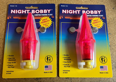 (2) Night Bobby Model No. 118 Lighted Fishing Float - 2 Total Bobbers