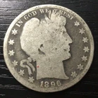 1896 Barber Silver Half Dollar, AG/G. STC! B135