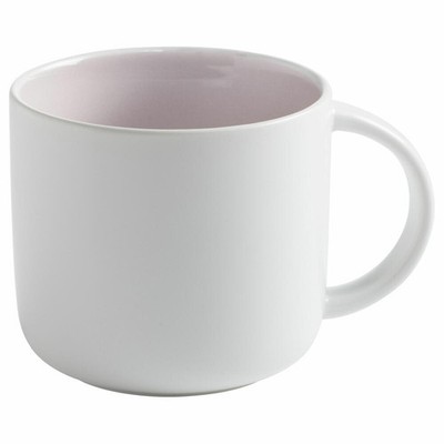 Maxwell & Williams Tint Becher Tasse Kaffeebecher Trinkbecher Weiß Rosa 450 ml