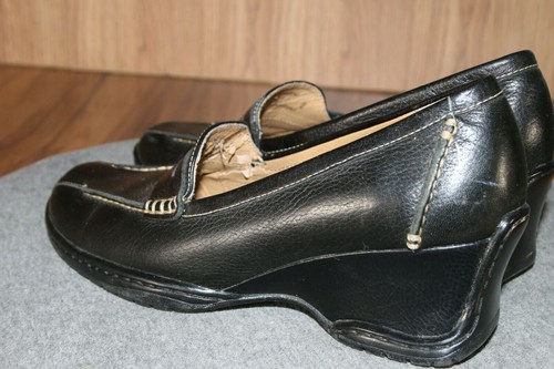 Covington Lara Loafers Woman's 6.5 Penny Girl Friday Wedge Black EUC - Picture 4 of 12