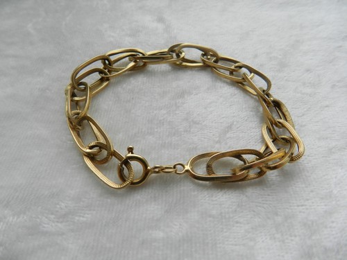 Bracelet en or massif / 18 carats multi maillons / Italy Italie 8.10 grammes - Photo 2/10