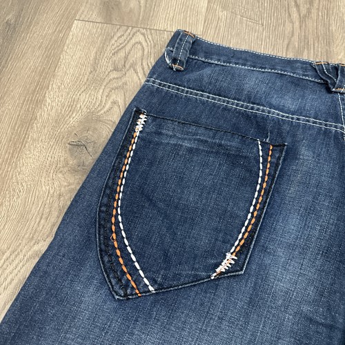 Vintage Southpole Y2K Denim Shorts Jorts Herren Gr. 38 Skull Baggy Skater Wide Leg - Bild 4 von 12