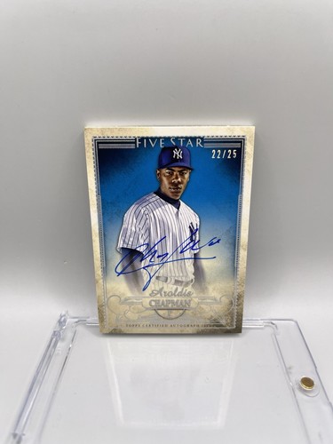 Aroldis Chapman 2016 Topps Five Star Gold Auto #22/25 Yankees W/ Mag - Picture 1 of 2