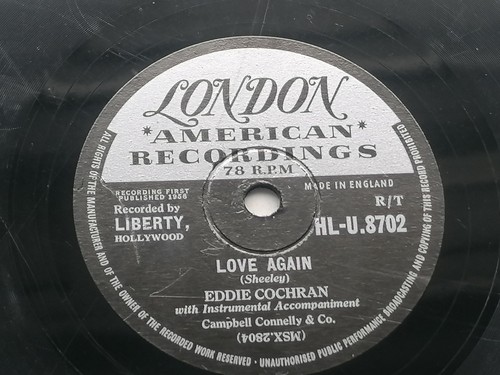 EDDIE COCHRAN 1958 UK 78 SUMMERTIME BLUES LOVE AGAIN LONDON HLU.8702 - Picture 7 of 9