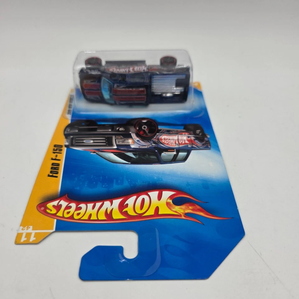 Hot Wheels Ford F-150 2009 Diecast Truck New Models Blue Red Graphics Carded - Image 4 of 4