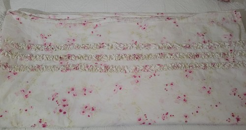 Cortina de Ducha Shabby Chic Rosa Floral Detalle Volantes Cerca de la Parte Superior, Tela - Imagen 3 de 6