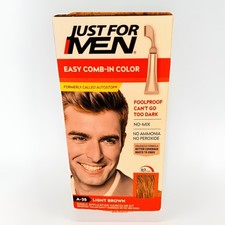 Just For Men Easy Comb-In Color Mens Hair Dye Light Brown Pack of 1