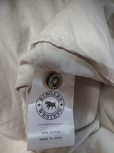 Ringers Western Pentecost River Womens Half Button Work Shirt Fawn/denim Size 14 - Picture 4 of 6