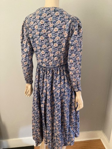 Vintage Laura Ashley Dress 10 Cottage core Floral Prairie Pioneer Modest Dress - Picture 3 of 8