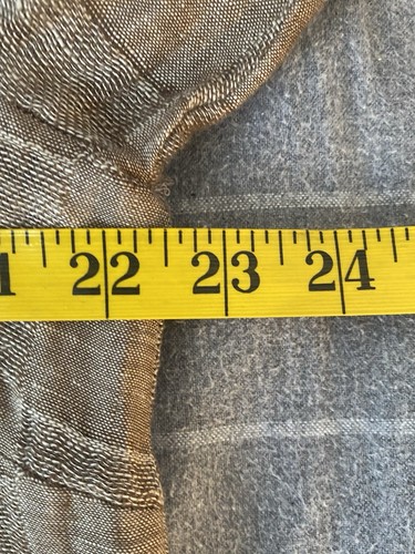 Textured Brown Linen Long Summer Jacket sz L Duster Buttons Minimalist Lagenlook - Picture 11 of 16