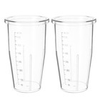  2 Pcs Plastic Transparent Measuring Cup Juicer Blender Pitcher Replacement