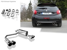  Edelstahl Duplex Sportauspuff Peugeot 208 GTI je 2x100mm rund eingerollt