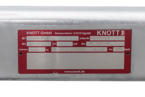 KNOTT Anhängerachse 1350 kg, gebremst, 5x112 - Bild 7 von 7