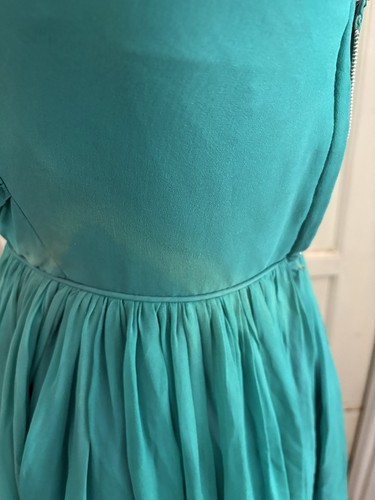 Vintage 50's Jay Herbert California Green Chiffon Sleevless Dress S Rockabilly - Picture 15 of 22
