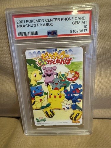 2001 Pokémon Center Phone Card Pikachu’s Pikaboo PSA 10