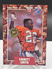 1991 Star Pics - Emmitt Smith #20 Certified Autographs Auto SIGNED - Rare Crisp