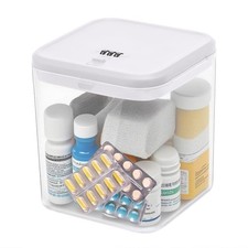 Clear Lockable Storage Box with Combination Lock - Heavy Duty Medicine,Food,S...