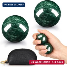 Baoding Balls Set of 2, Chinese Stress Relief Hand Exercise Balls with Leather P