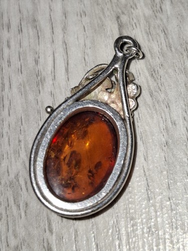 Colgante vintage ámbar báltico plata de ley 925 - Imagen 3 de 3