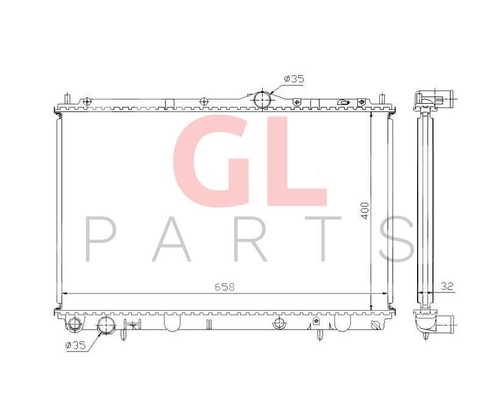 Radiatore Di Raffreddamento Motore Nuovo Per VOLVO S40/V40 VS/VW 2000-2003