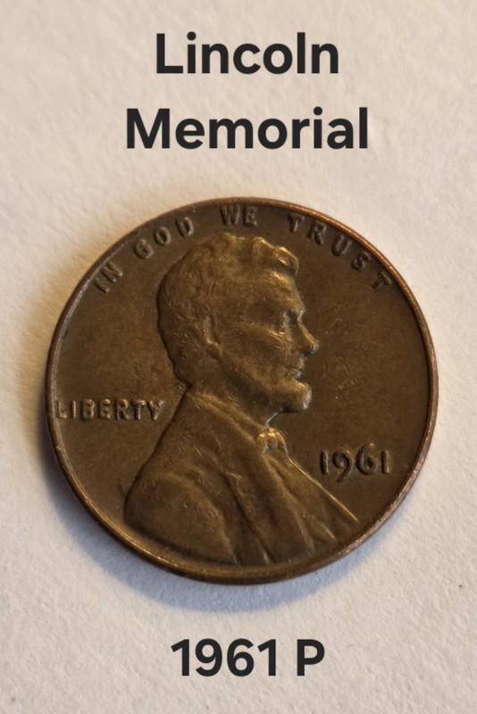 1961 Philadelphia Mint  Lincoln Memorial Penny