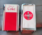 Lot (2) Coca Cola Have A Coke Napkin Dispenser Metal Chrome 1992 VINTAGE