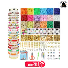 5100Pcs Clay Beads Bracelet Kit 18 Colors DIY Jewelry Making Set with Charms Set