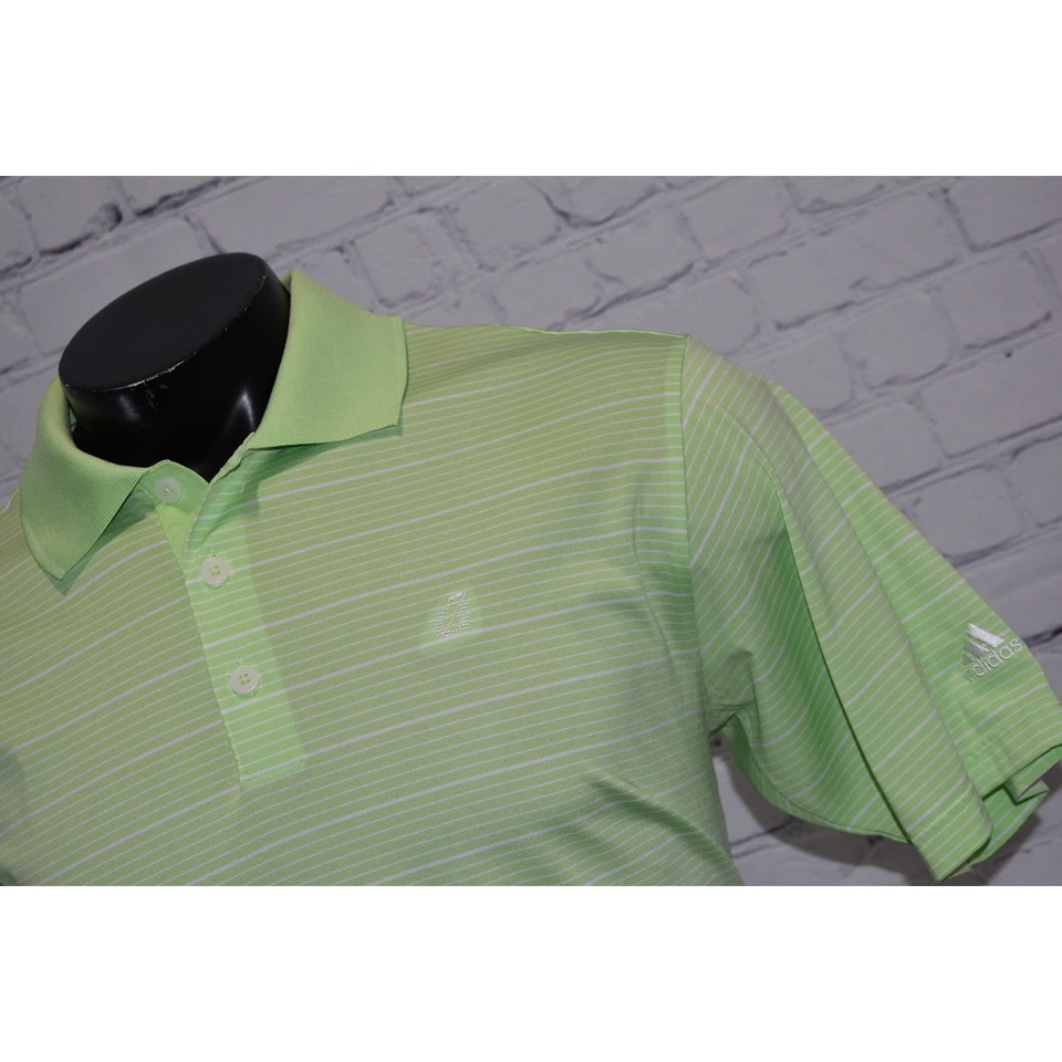 Camisa Polo de Golf Adidas Para Hombre Talla Mediana Poliéster Rendimiento ClimaLite Verde Foto 2 de 4