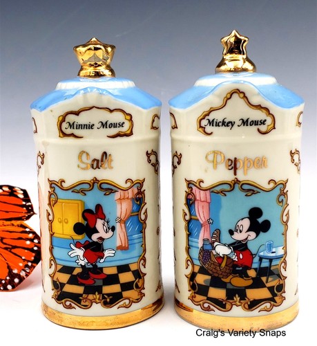 Lenox Disney Mickey & Minnie Mouse Salt & Pepper Shakers, 1997 Porcelain - Picture 2 of 22